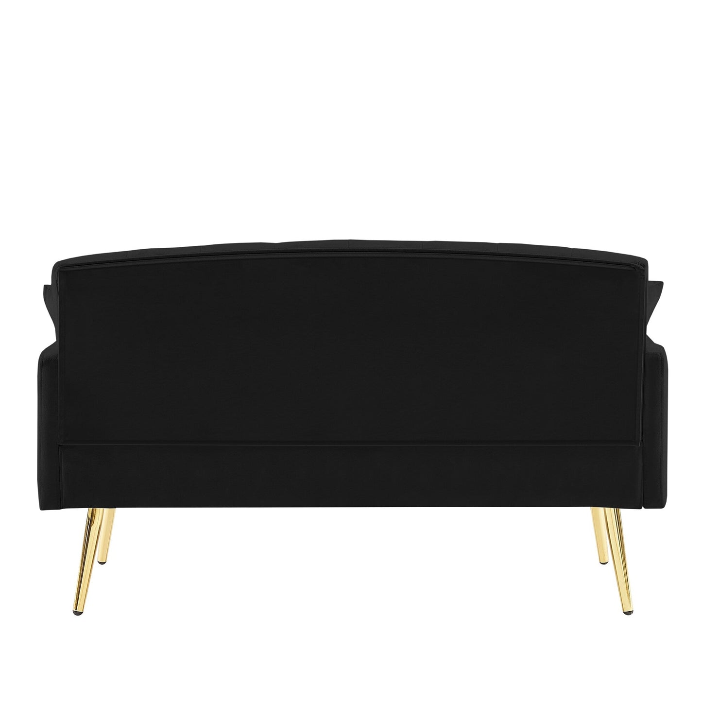 Canapé 2 places en velours 55.5 avec 2 coussins, design contemporain et assemblage facile.