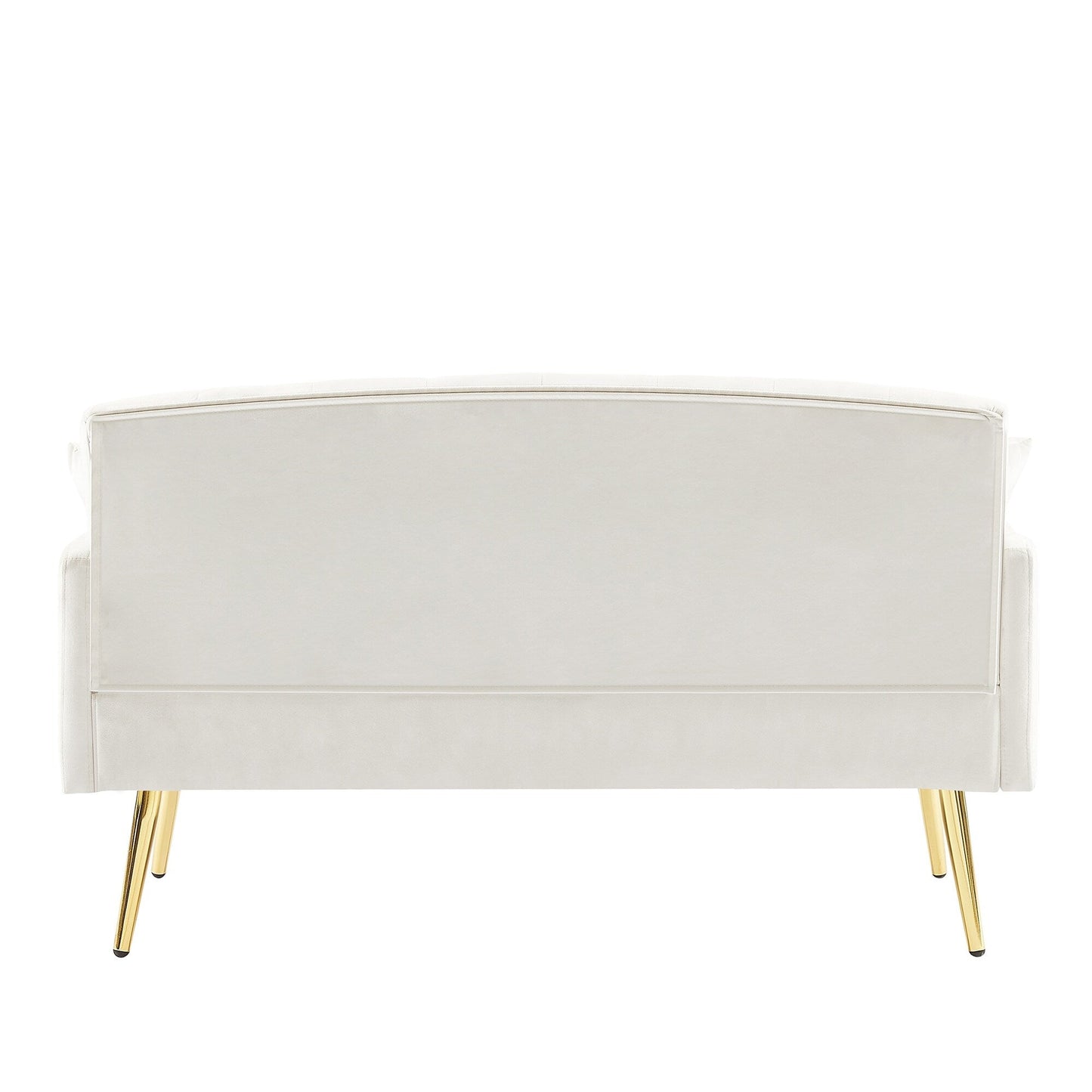 Canapé 2 places en velours 55.5 avec 2 coussins, design contemporain et assemblage facile.