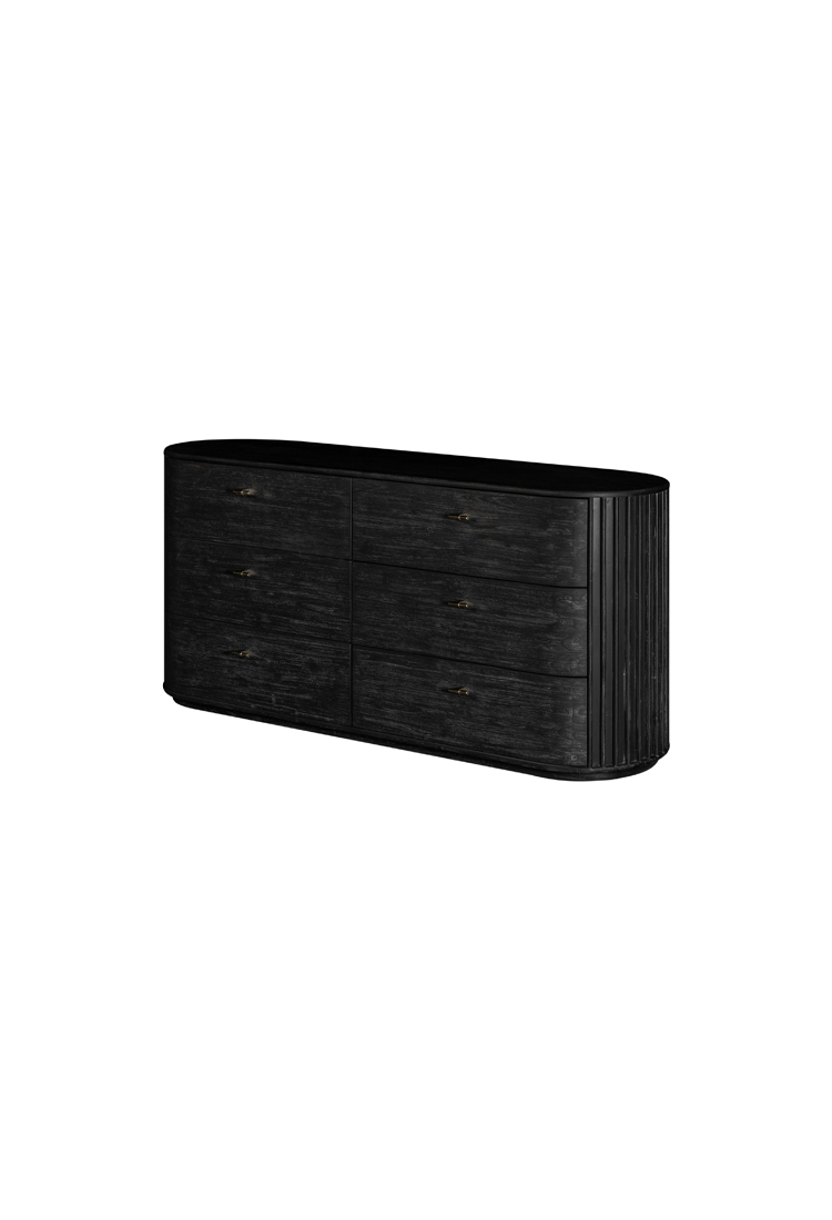 Commode Cadenza en acacia, noire