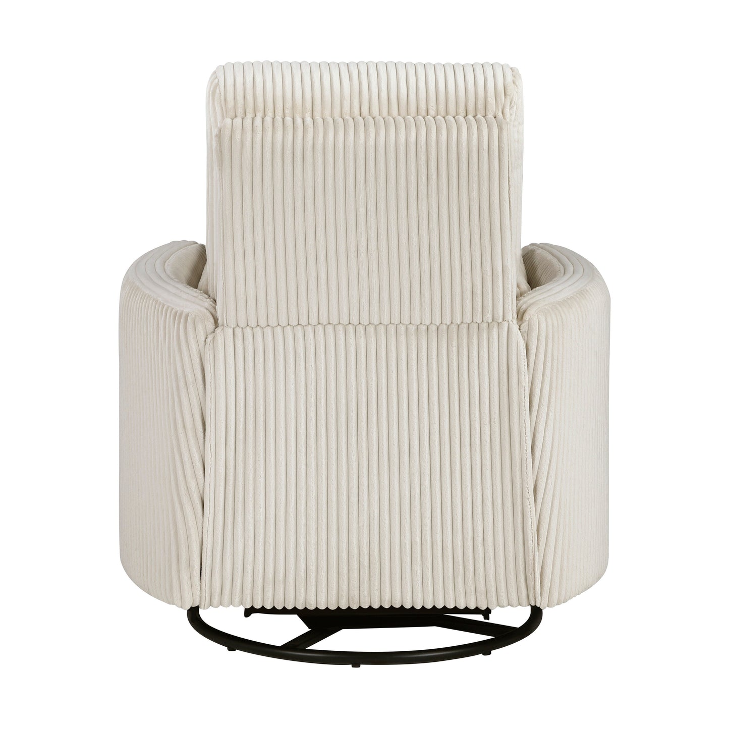Fauteuil inclinable manuel pivotant et basculant en velours côtelé Braidy