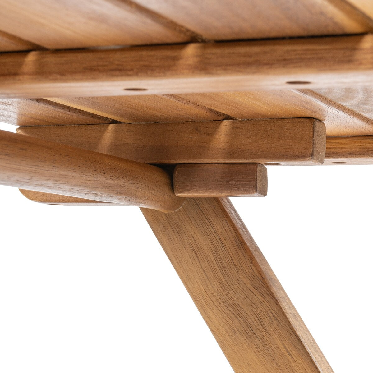 Cadiz Ensemble de bistro extérieur pliable 3 pièces en bois d'acacia, style côtier moderne, par JONATHAN Y