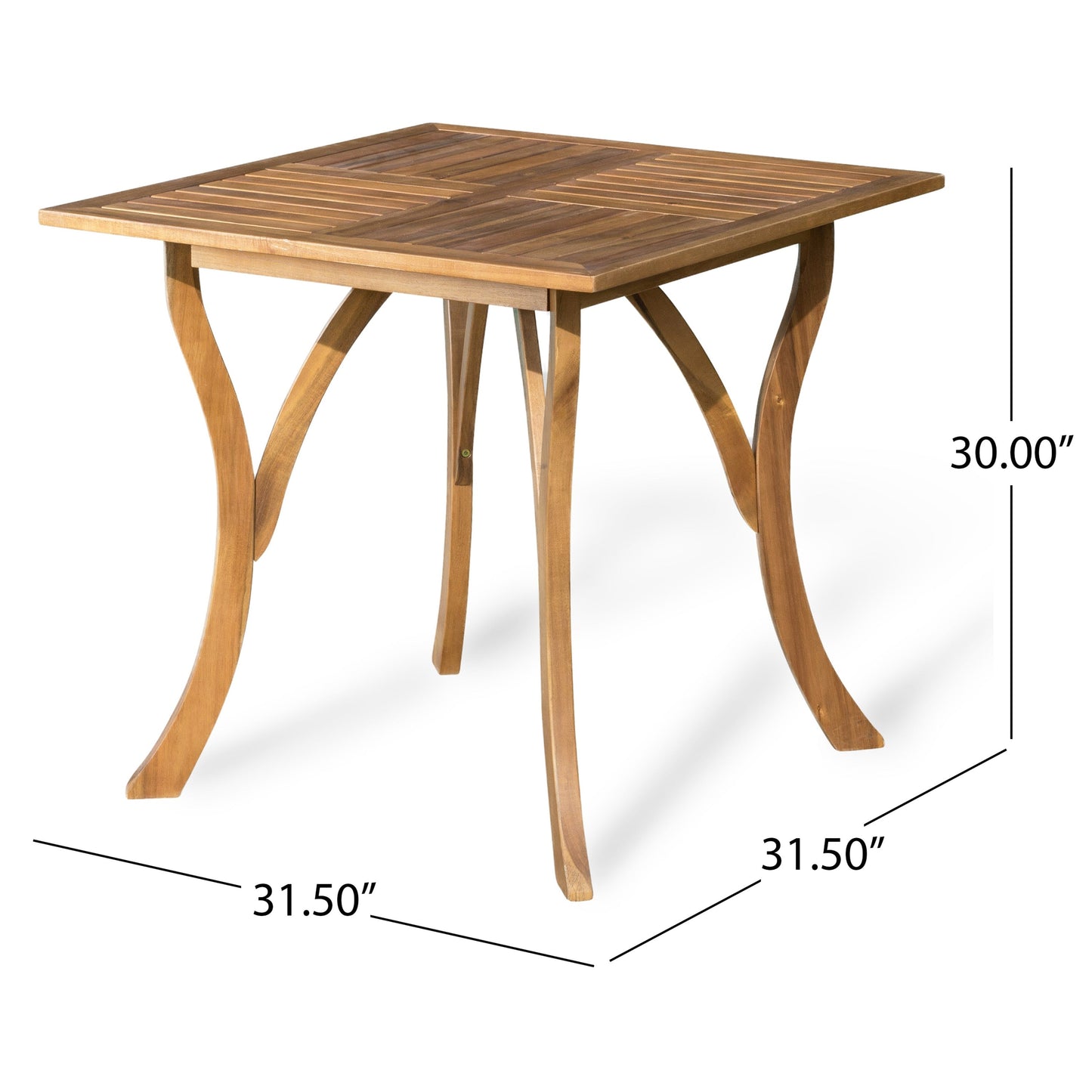 Ensemble de repas Captef pour extérieur, 5 pièces, en bois d'acacia, par Christopher Knight Home