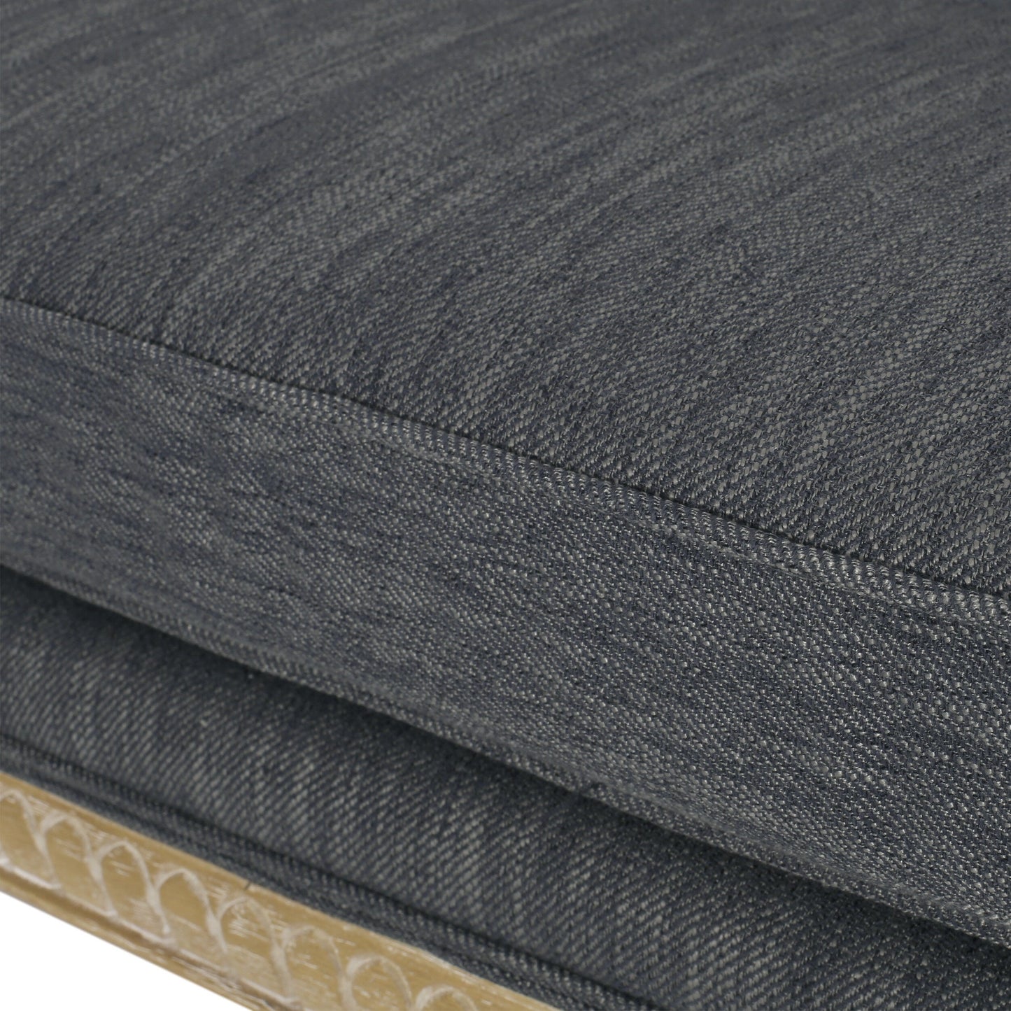 Canapé deux places en bois anthracite avec structure en bois de caoutchouc