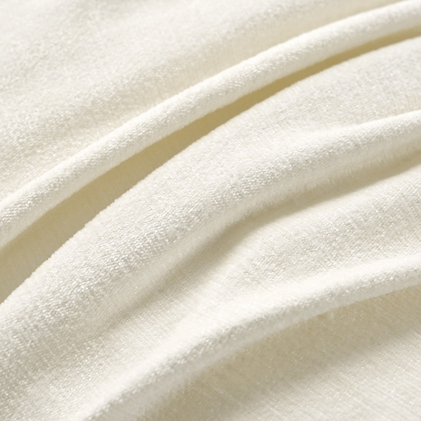 Canapé-lit chaise longue en chenille, canapé-lit recouvert de tissu avec dossier capitonné et 2 coussins amovibles pour le salon.