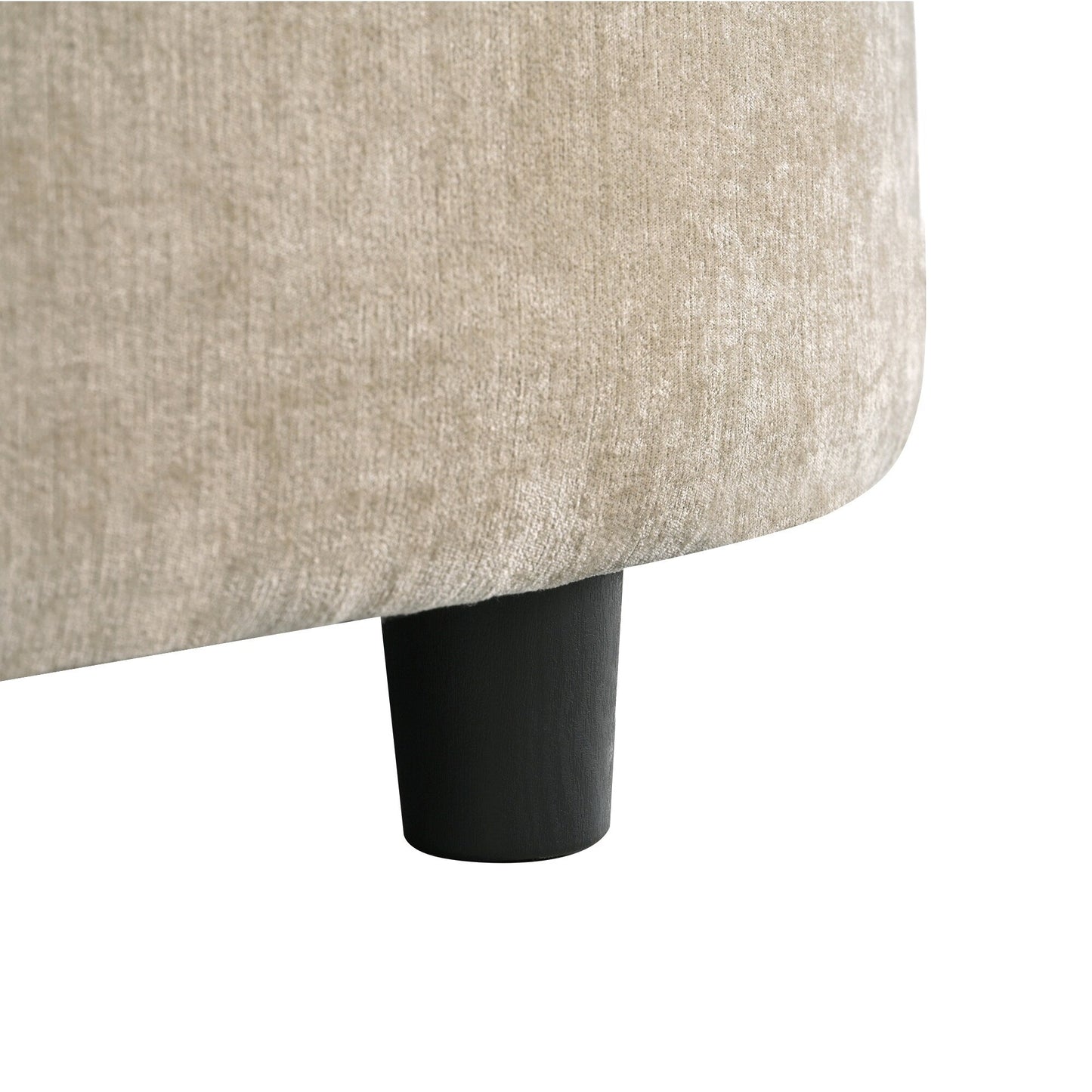 Canapé-lit chaise longue en chenille, canapé-lit recouvert de tissu avec dossier capitonné et 2 coussins amovibles pour le salon.