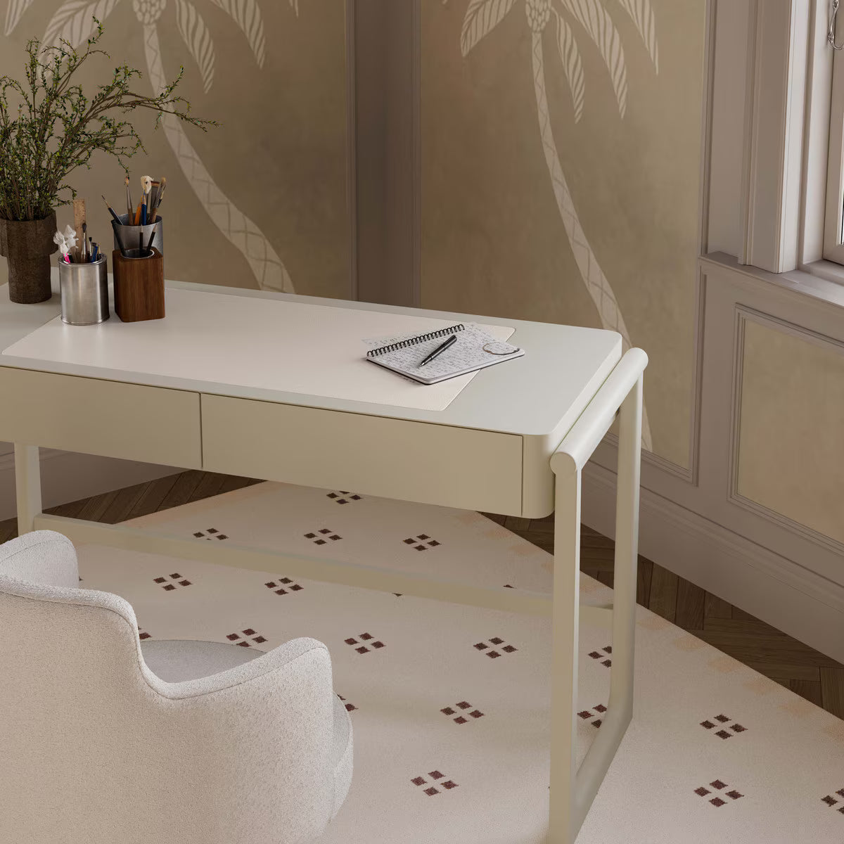 Bureau à tiroirs Alfa Taupe