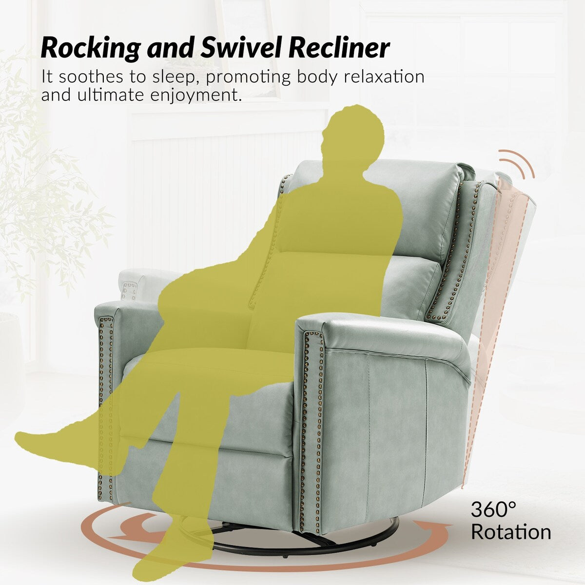 Ensemble de 2 fauteuils inclinables électriques pivotants et basculants Tobias de HULALA HOME