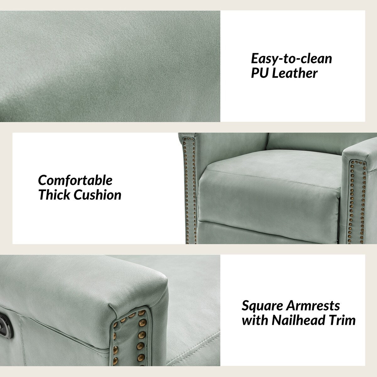 Ensemble de 2 fauteuils inclinables électriques pivotants et basculants Tobias de HULALA HOME