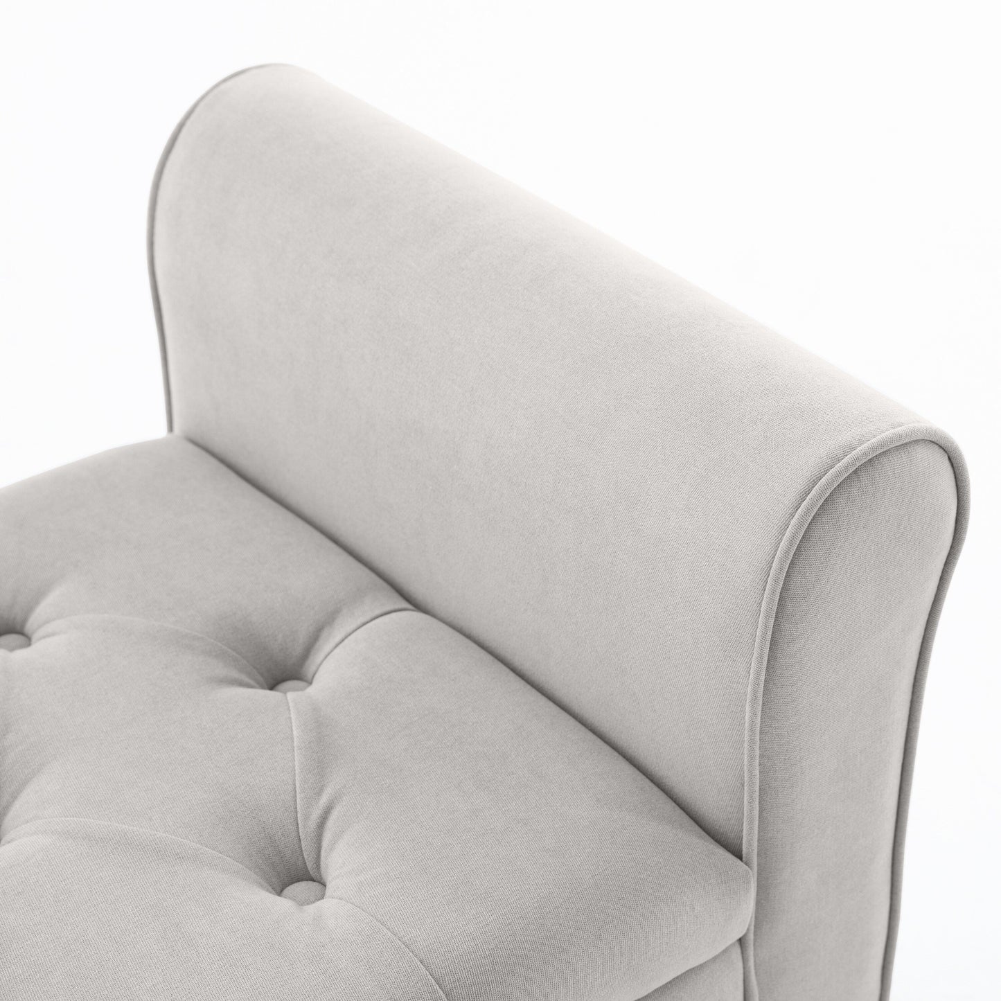 Banc de rangement capitonné, banc avec accoudoirs, banc d'entrée avec couvercle rabattable, 50,4 pouces.