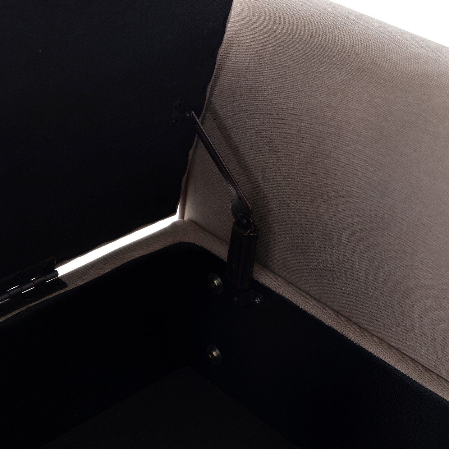 Banc de rangement capitonné, banc avec accoudoirs, banc d'entrée avec couvercle rabattable, 50,4 pouces.