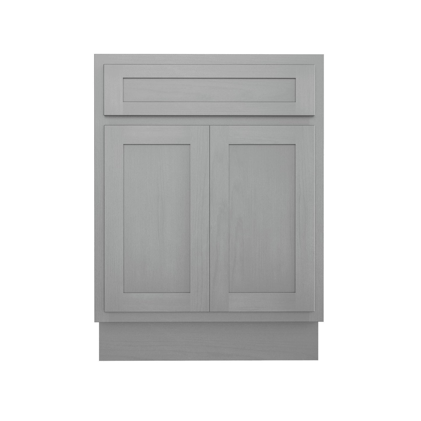 Meuble-lavabo de salle de bain Vanity Art en bois massif, 60 cm (24 pouces), avec lavabo simple.