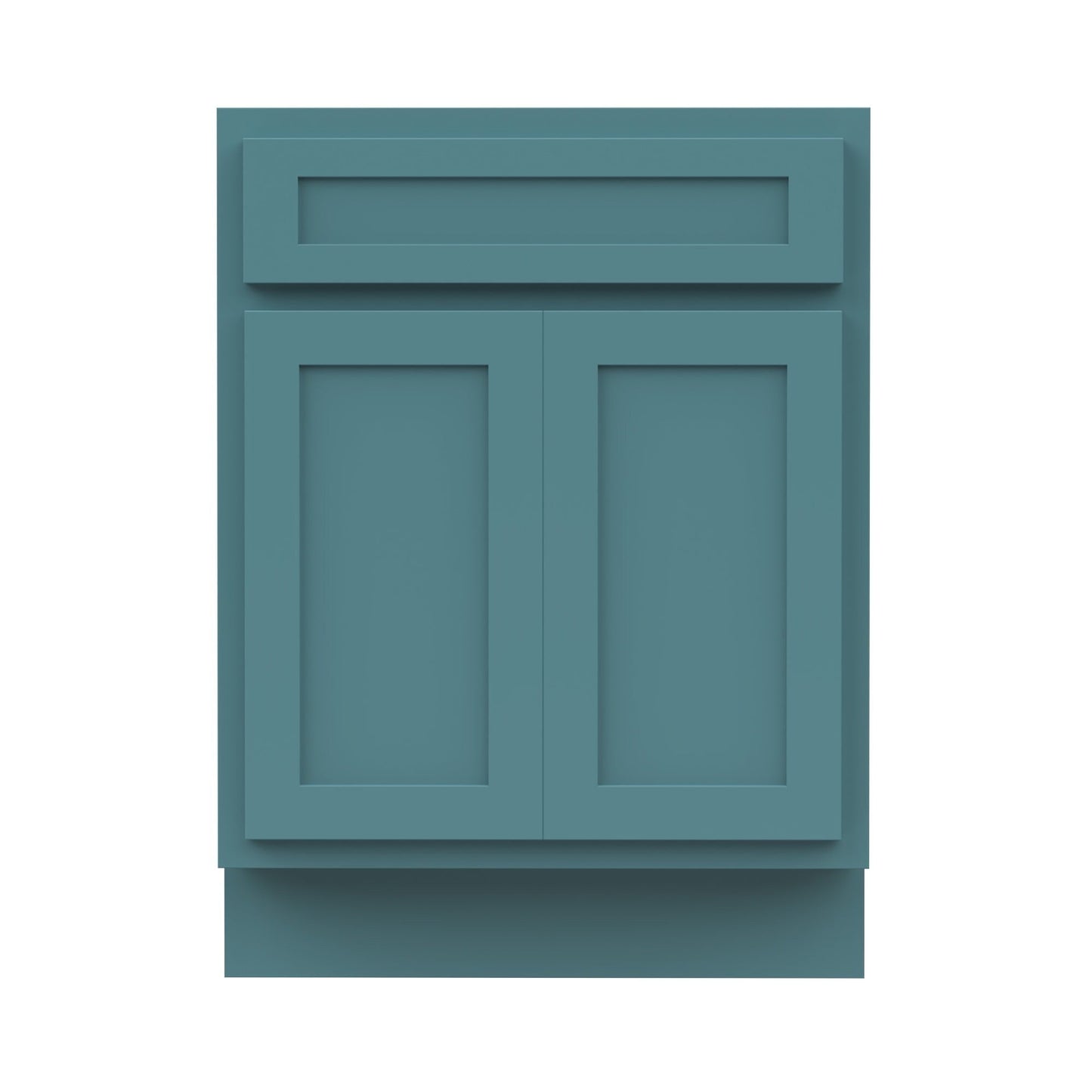 Meuble-lavabo de salle de bain Vanity Art en bois massif, 60 cm (24 pouces), avec lavabo simple.