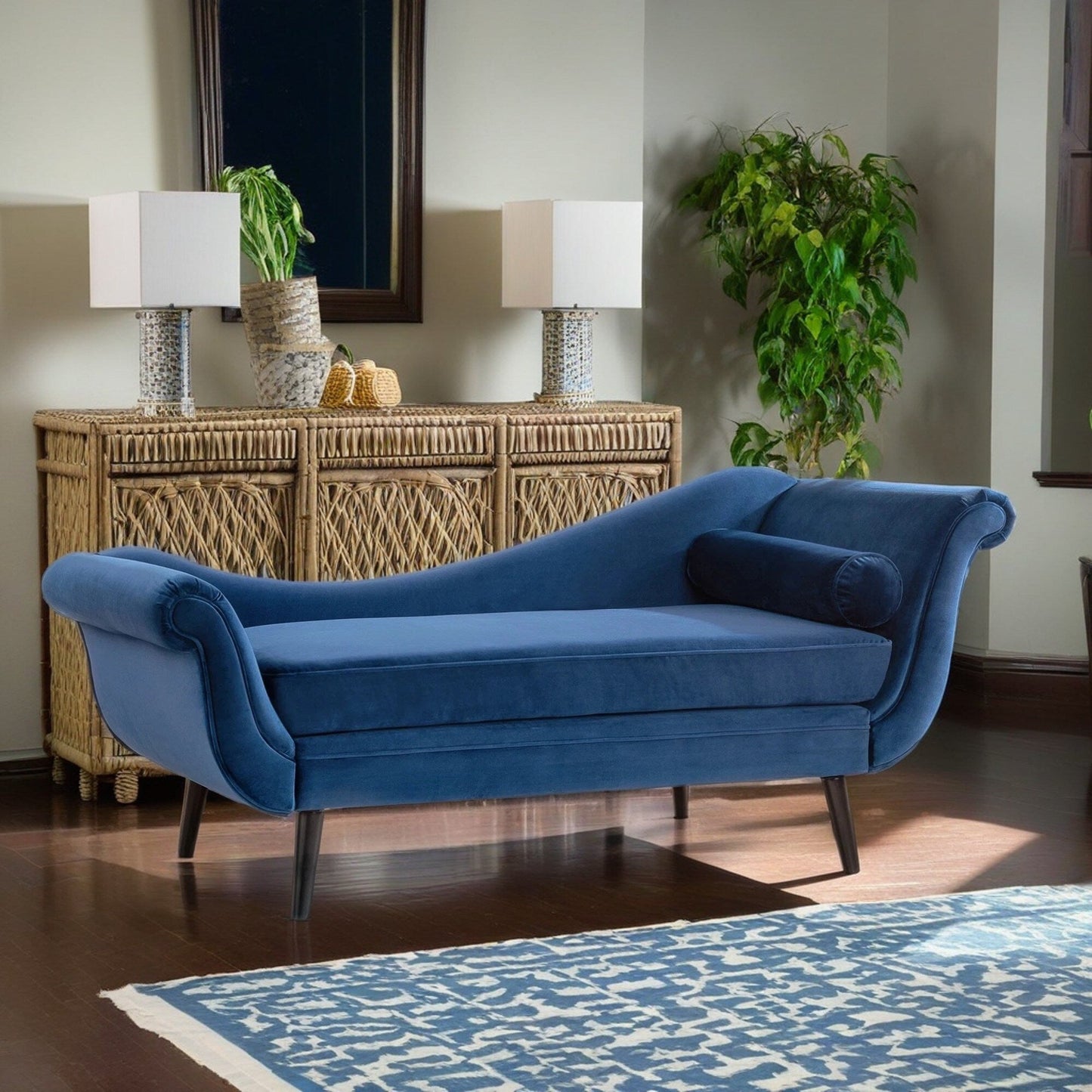 Chaise longue vintage avec accoudoirs enroulés de Christopher Knight Home