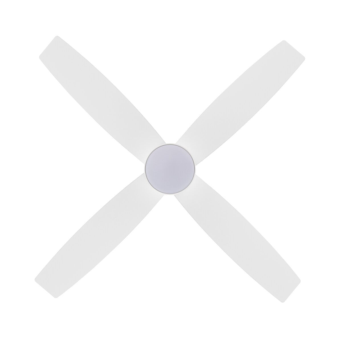 Ventilateur de plafond encastré WINGBO 44/52 pouces à courant continu avec éclairage et télécommande, 4 pales réversibles