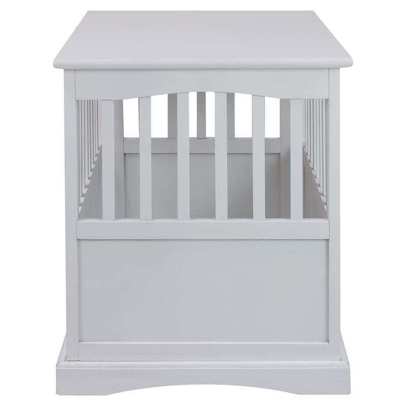 Table d'appoint en bois blanc pour cage à animaux avec porte verrouillable