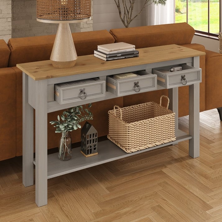 Console d'entrée en bois avec 3 tiroirs Corona | Furniture Dash - N/A