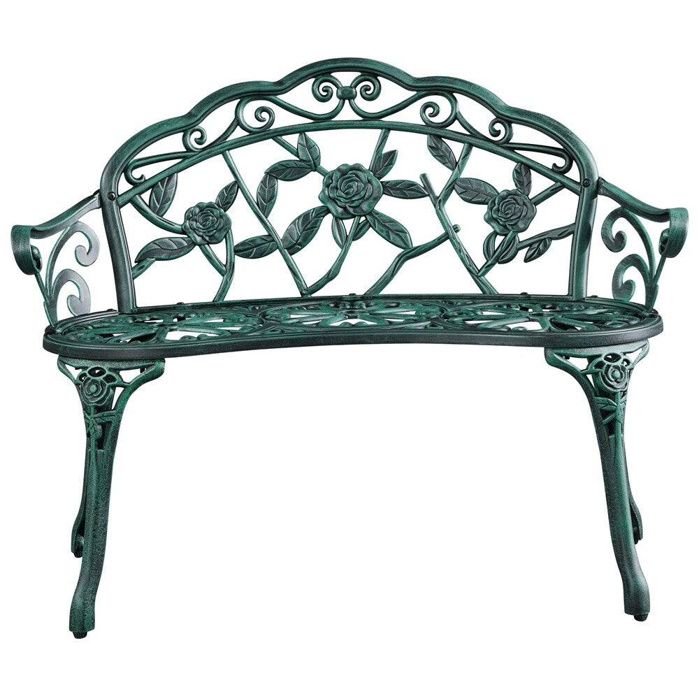 Yaheetech Banc extérieur en métal pour terrasse, parc, jardin - N/A