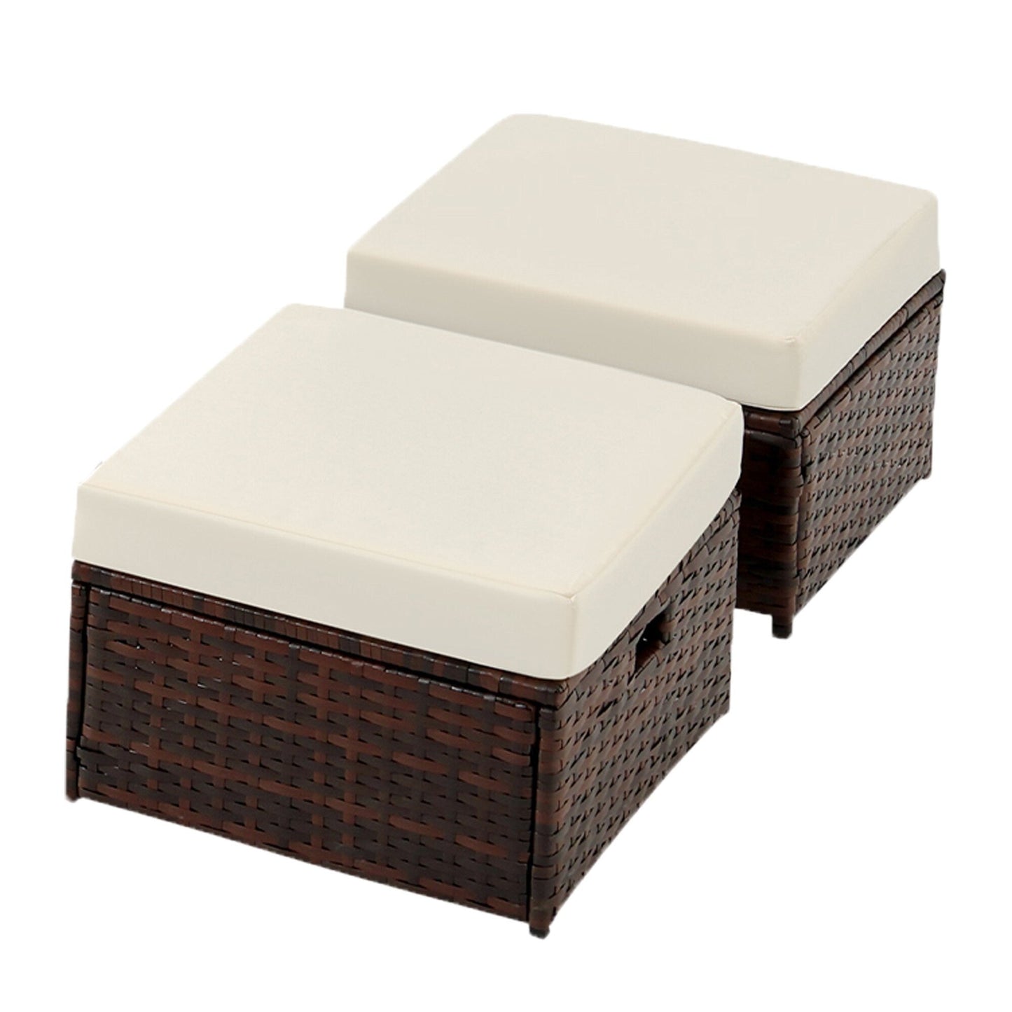 Ottomans en osier pour patio (lot de 2) -- Liquidation