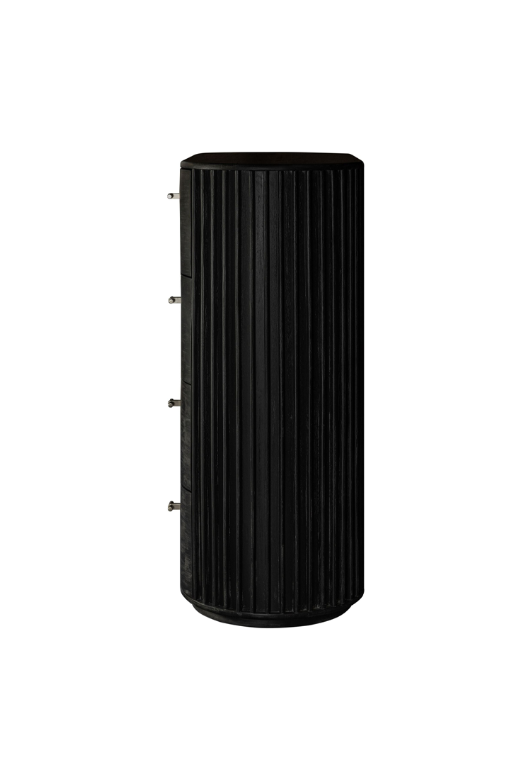 Coffre Cadenza en acacia, noir