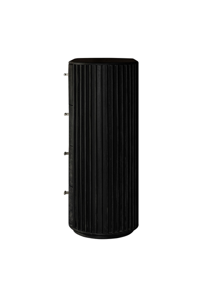 Coffre Cadenza en acacia, noir