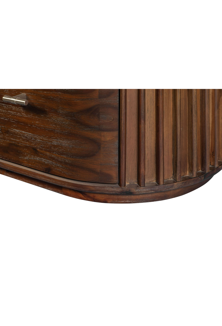 Table de chevet Cadenza en acacia, noyer