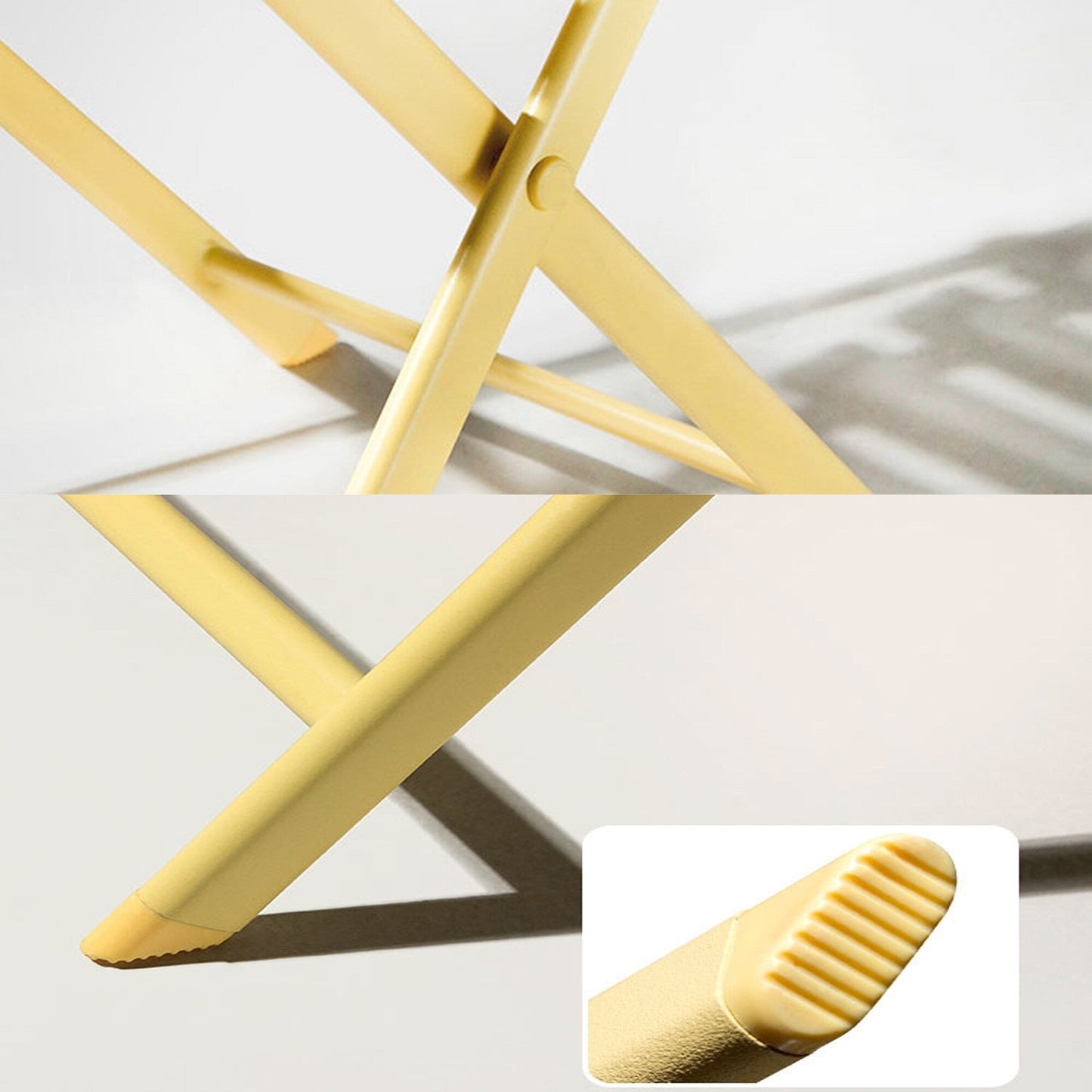 Ensemble de bistro de terrasse minimaliste 3 pièces, composé d'une table ronde et de chaises pliantes - Ensemble-de-bistro-de-terrasse-3-pieces