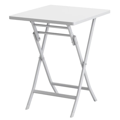 Ensemble de bistro minimaliste pour terrasse, 3 pièces, table carrée et chaises pliantes - 3 pièces