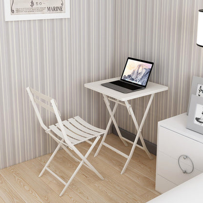 Ensemble de bistro minimaliste pour terrasse, 3 pièces, table carrée et chaises pliantes - 3 pièces