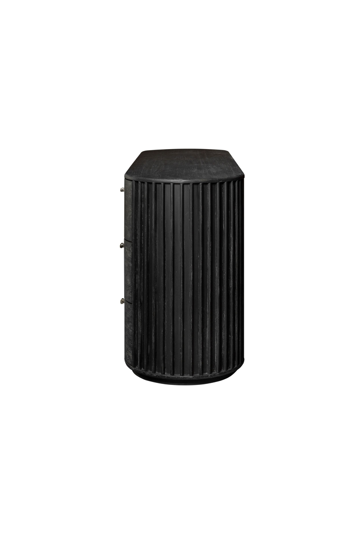 Commode Cadenza en acacia, noire