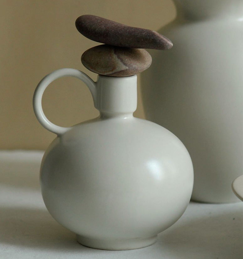 Bougeoir en forme de gourde en céramique NR, brouillard