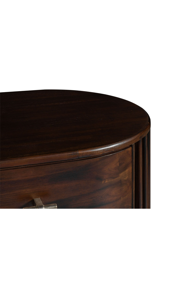 Table de chevet Cadenza en acacia, noyer