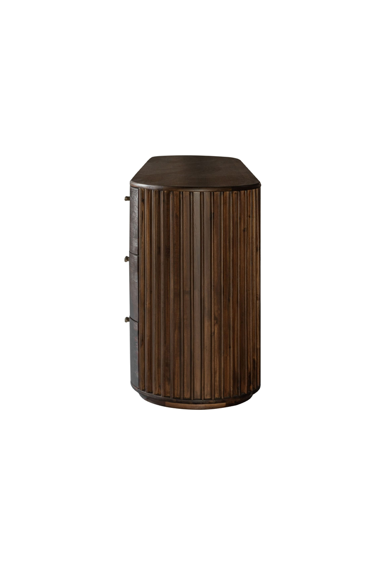 Commode Cadenza en acacia, noyer