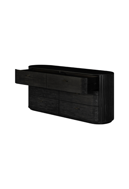 Commode Cadenza en acacia, noire
