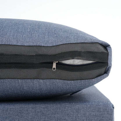 Ensemble de canapés modulaires d'extérieur pour 6 personnes avec coussins