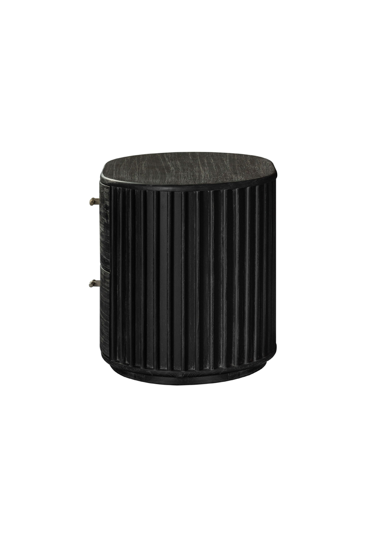 Table de chevet Cadenza en acacia, noire