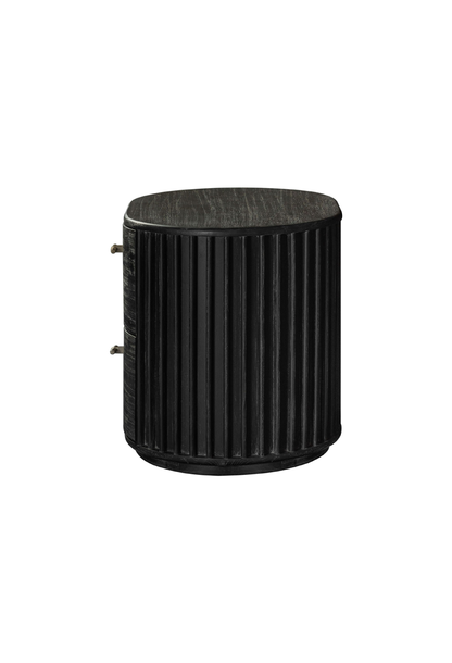 Table de chevet Cadenza en acacia, noire