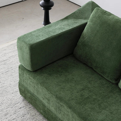 Canapé-lit convertible rembourré de 70,87 pouces, chaise convertible, canapé de sol confortable pour salon, chambre à coucher, tissu chenille