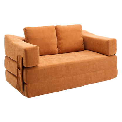 Canapé-lit convertible rembourré de 70,87 pouces, chaise convertible, canapé de sol confortable pour salon, chambre à coucher, tissu chenille