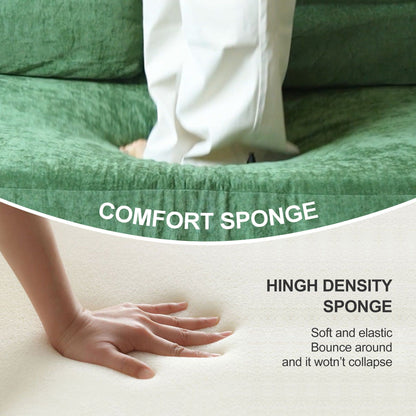 Canapé-lit convertible rembourré de 70,87 pouces, chaise convertible, canapé de sol confortable pour salon, chambre à coucher, tissu chenille