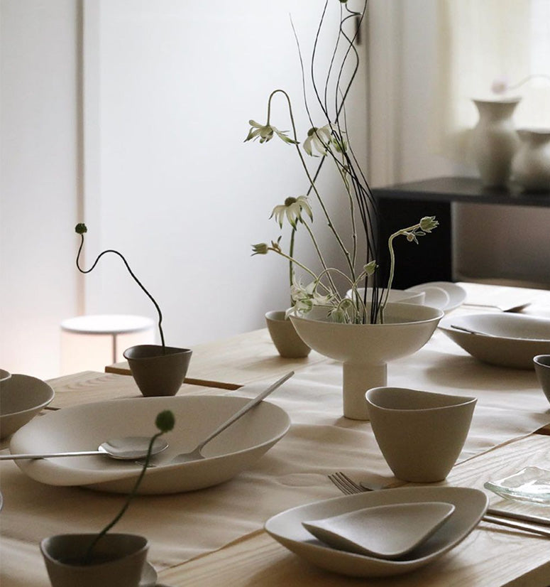 Petite assiette à galets NR Ceramics, beige terre