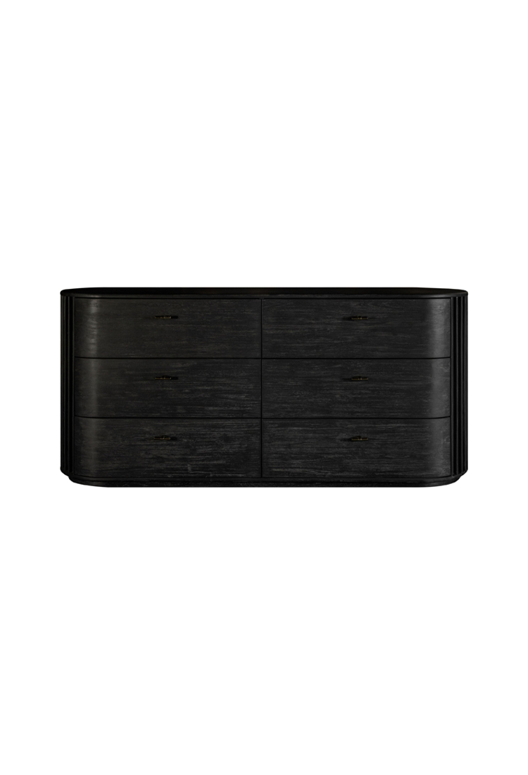 Commode Cadenza en acacia, noire