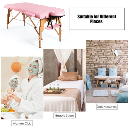 Table de massage portable 84''L, table de spa visage réglable, lit de tatouage avec sac de transport