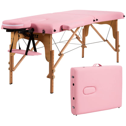 Table de massage portable 84''L, table de spa visage réglable, lit de tatouage avec sac de transport