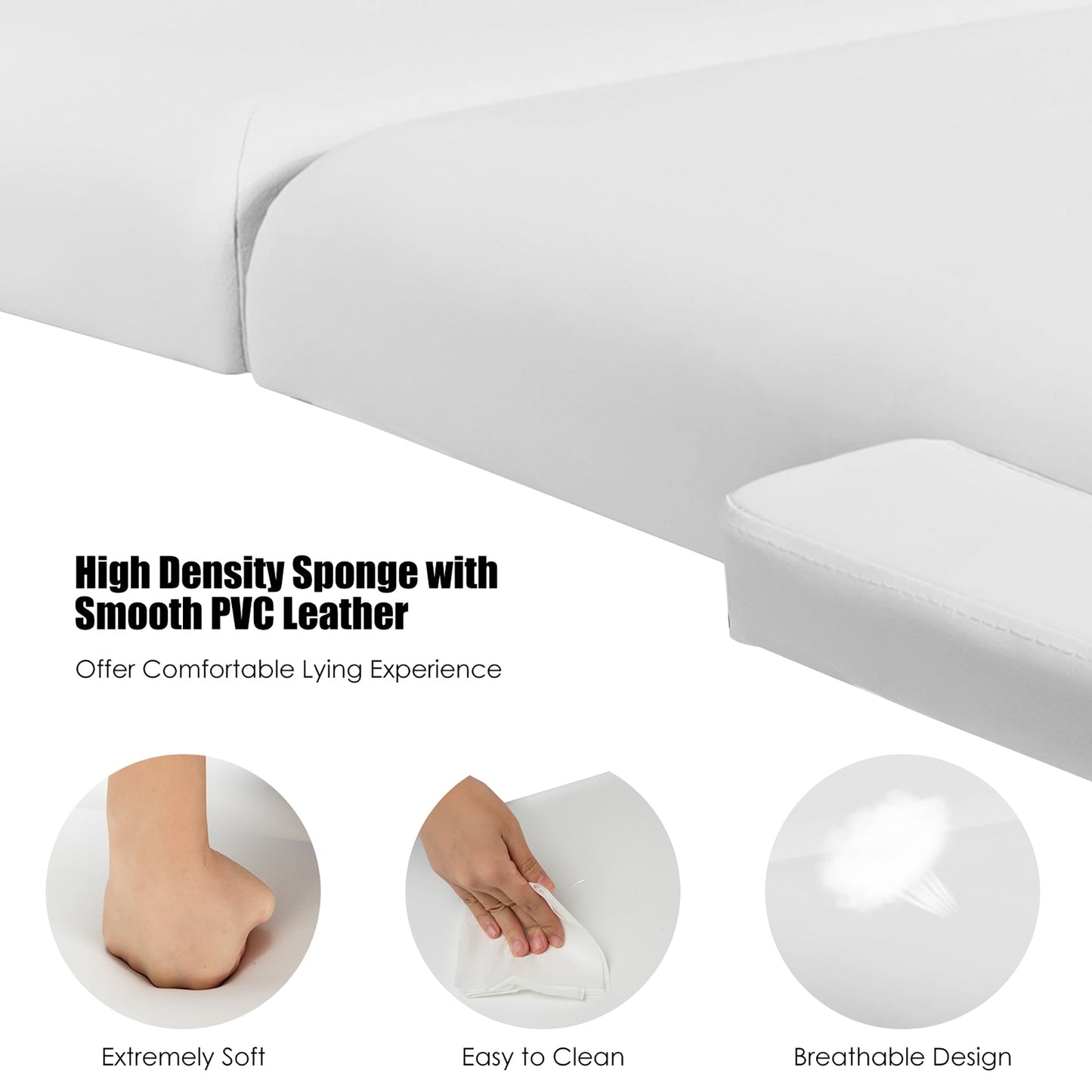 Table de massage portable 84''L, table de spa visage réglable, lit de tatouage avec sac de transport