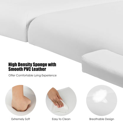 Table de massage portable 84''L, table de spa visage réglable, lit de tatouage avec sac de transport