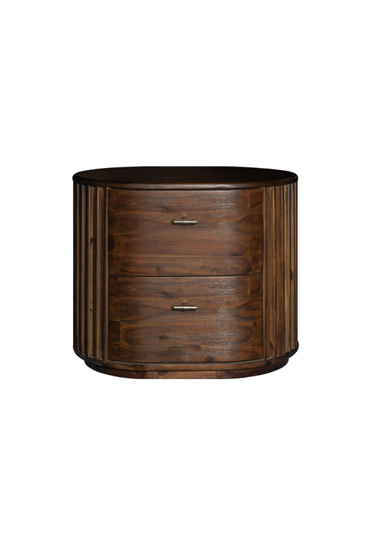 Table de chevet Cadenza en acacia, noyer
