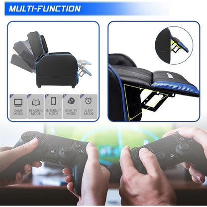 BOSSIN Fauteuil inclinable de jeu ergonomique en cuir PU pour salon