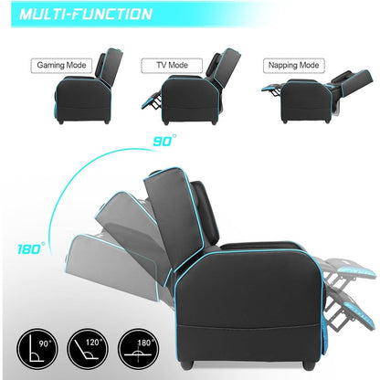 BOSSIN Fauteuil inclinable de jeu ergonomique en cuir PU pour salon
