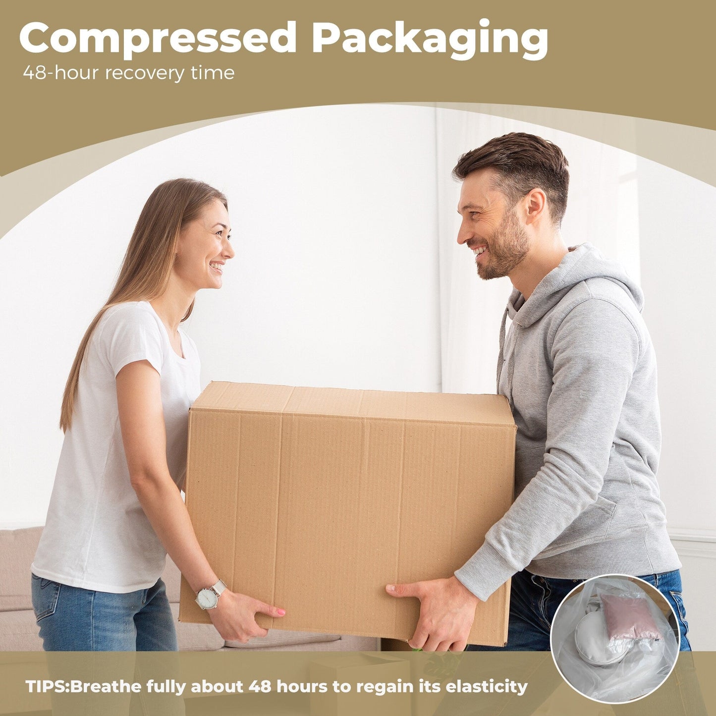 Canapé pouf géant noir en chenille 42.52, pour chambre à coucher, avec trois coussins.