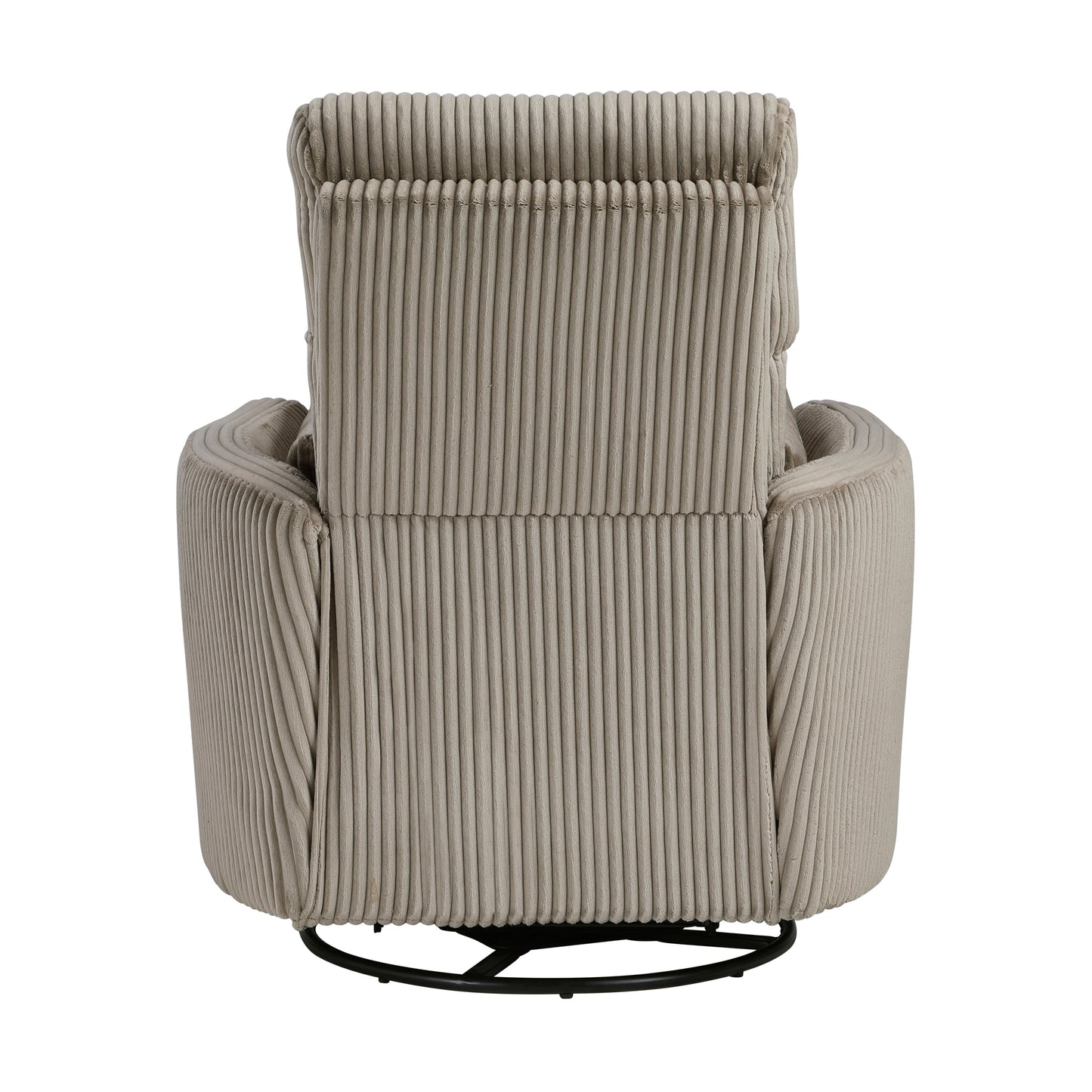 Fauteuil inclinable manuel pivotant et basculant en velours côtelé Braidy